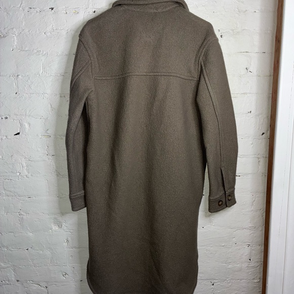 Wilfred Free Aritzia The Ganna Quilted Wool Shirt Jacket Shacket Brown XS - Picture 4 of 11